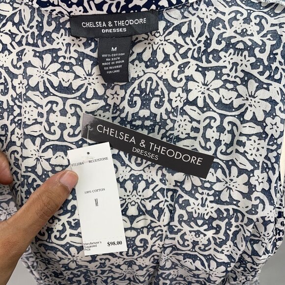 CHELSEA & THEODORE NWT Cotton dress flowy sleeveless - Picture 4 of 10